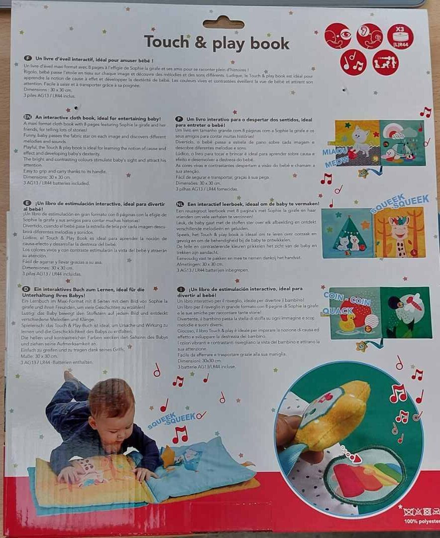 Livre interactif Sophie la girafe rappele - reference 230852 lot 122180