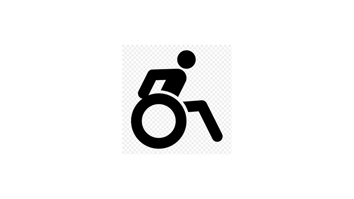 Pictogramme international d'accessibilité représentant une personne en fauteuil roulant.