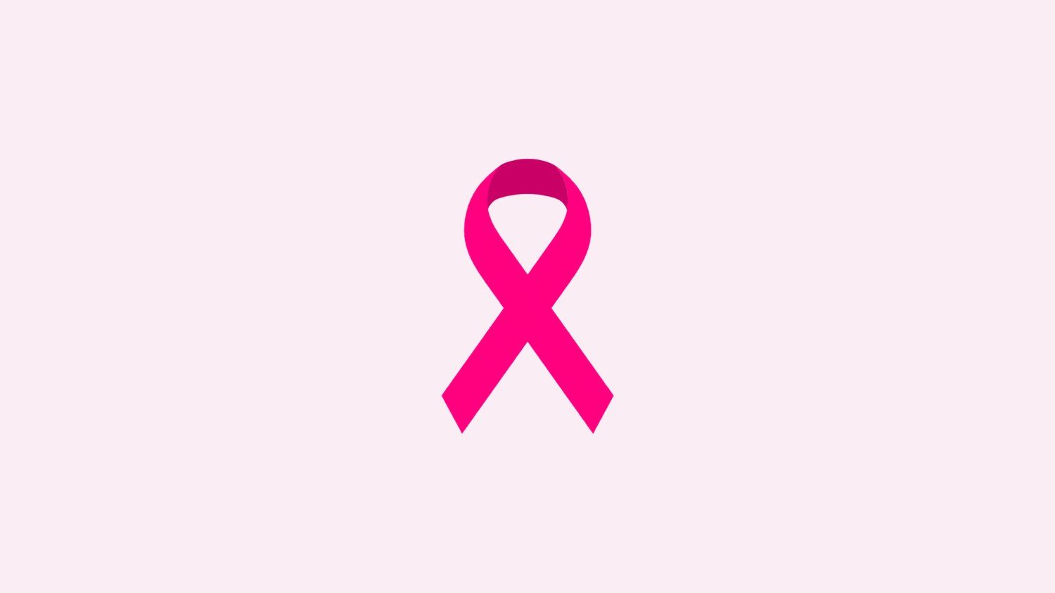 Le ruban rose, symbole de la campagne Octobre Rose de lutte contre le cancer du sein, sur un fond rose clair.