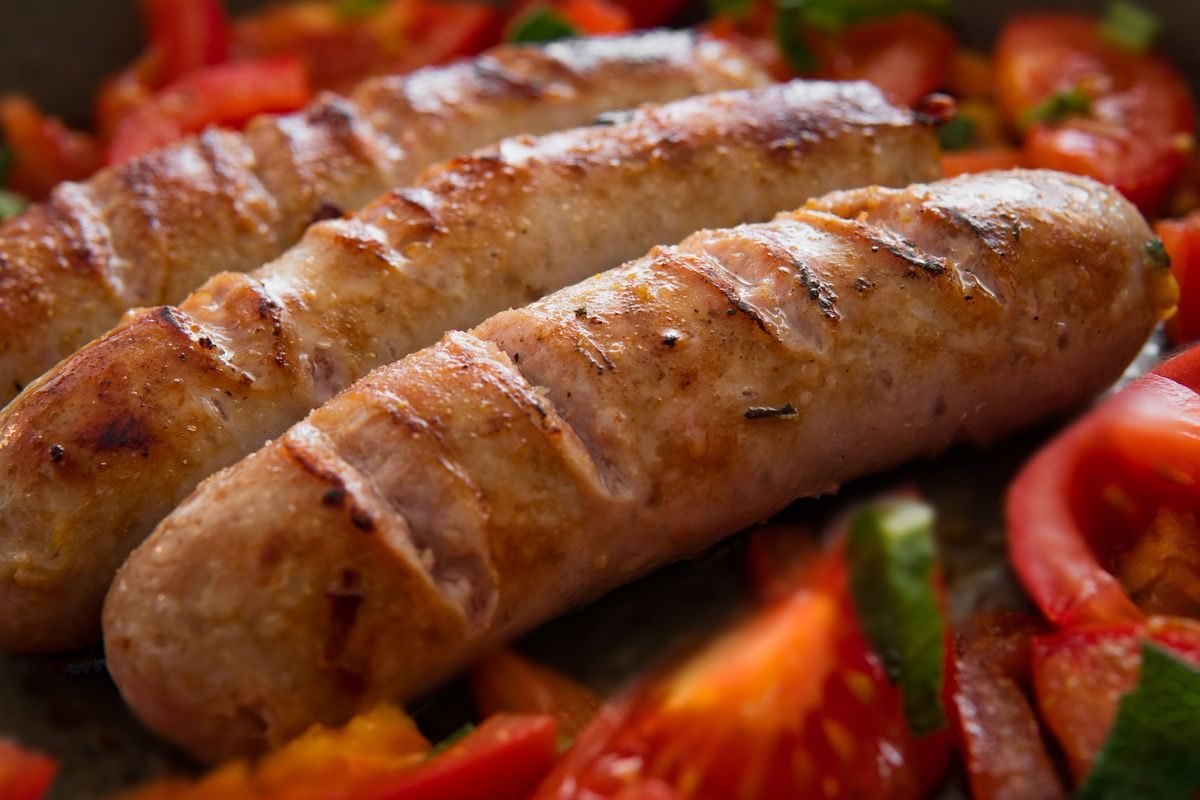 Saucisses de porc, exemple de charcuterie